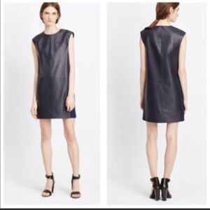 VINCE Lamb leather shift dress